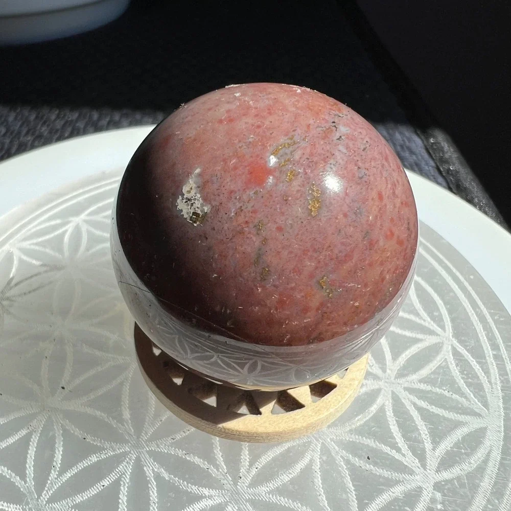 Mookaite Jasper Sphere Crystal Sphere Healing Stone Meditation Decor Stand